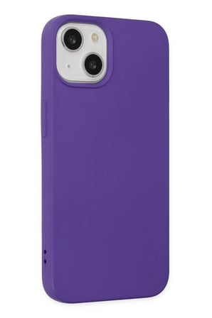 Newface Apple iPhone 14 Plus Kılıf Nano içi Kadife Silikon - Mor