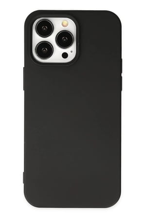 Newface Apple iPhone 14 Pro Kılıf Nano içi Kadife Silikon - Siyah