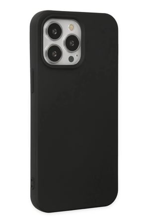 Newface Apple iPhone 14 Pro Kılıf Nano içi Kadife Silikon - Siyah