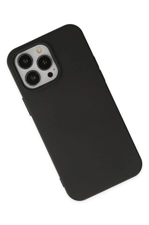 Newface Apple iPhone 14 Pro Kılıf Nano içi Kadife Silikon - Siyah