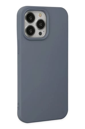 Newface Apple iPhone 14 Pro Kılıf Nano içi Kadife Silikon - Gri
