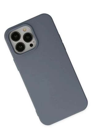 Newface Apple iPhone 14 Pro Kılıf Nano içi Kadife Silikon - Gri