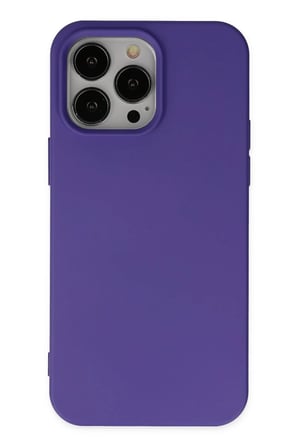 Newface Apple iPhone 14 Pro Max Kılıf Nano içi Kadife Silikon - Mor