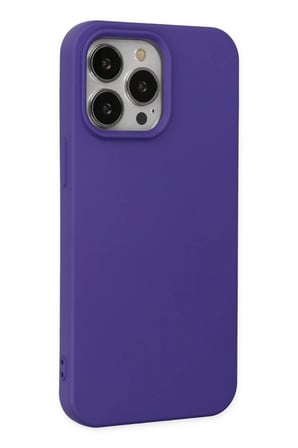 Newface Apple iPhone 14 Pro Max Kılıf Nano içi Kadife Silikon - Mor