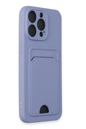 Newface Apple iPhone 14 Pro Max Kılıf Kelvin Kartvizitli Silikon - Lila