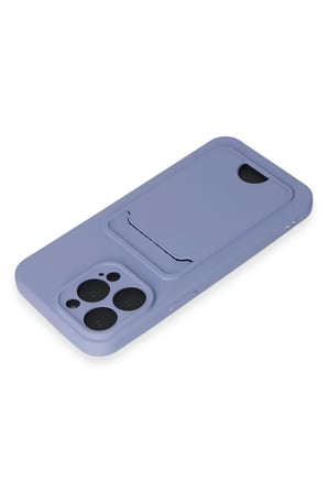 Newface Apple iPhone 14 Pro Max Kılıf Kelvin Kartvizitli Silikon - Lila