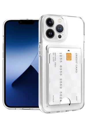 Newface Apple iPhone 14 Pro Max Kılıf Kart Şeffaf Silikon - Şeffaf