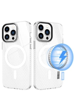 Newface Apple iPhone 14 Pro Kılıf Beta Magneticsafe Silikon - Şeffaf