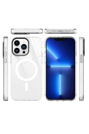 Newface Apple iPhone 14 Pro Kılıf Beta Magneticsafe Silikon - Şeffaf