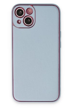 Newface Apple iPhone 14 Plus Kılıf Coco Deri Silikon Kapak - Sky Blue