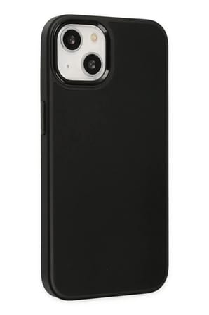 Newface Apple iPhone 14 Plus Kılıf Asya Deri Silikon - Siyah