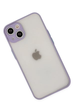 Newface Apple iPhone 14 Kılıf Montreal Silikon Kapak - Mor