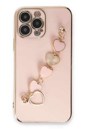 Newface Apple iPhone 14 Pro Max Kılıf Esila Silikon - Pudra