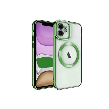 Newface Apple iPhone 11 Kılıf Kross Magneticsafe Kapak - Koyu Yeşil