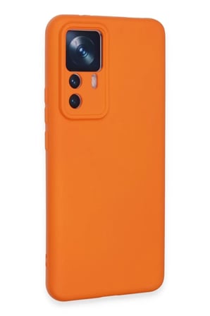 Newface Xiaomi Mi 12T Pro Kılıf Nano içi Kadife Silikon - Turuncu