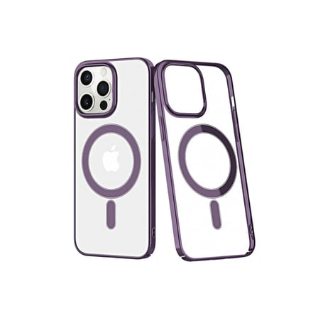 Newface Apple iPhone 13 Pro Max Kılıf Element Magneticsafe Sert Kapak - Derin Mor