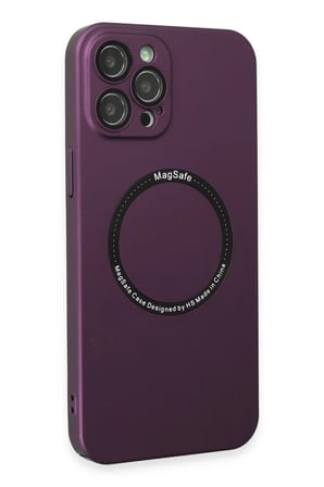 Newface Apple iPhone 12 Pro Kılıf Jack Magneticsafe Lens Silikon - Mürdüm