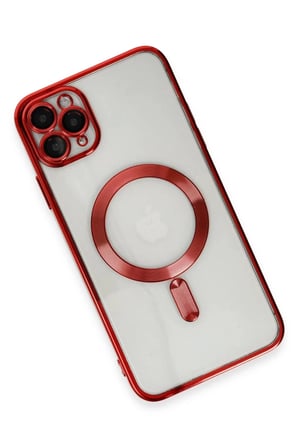 Newface Apple iPhone 11 Pro Max Kılıf Kross Magneticsafe Kapak - Kırmızı