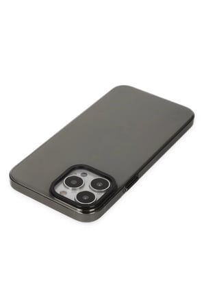 Newface Apple iPhone 13 Pro Max Kılıf Anka PC Sert Metal Kapak - Siyah