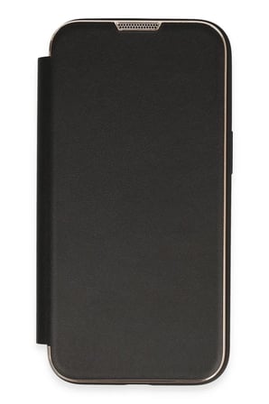 Newface Apple iPhone 13 Pro Kılıf Dolpin Kapaklı - Siyah
