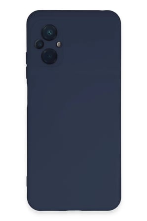 Newface Xiaomi Poco M5 Kılıf Nano içi Kadife Silikon - Lacivert