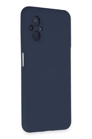 Newface Xiaomi Poco M5 Kılıf Nano içi Kadife Silikon - Lacivert