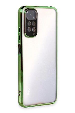 Newface Xiaomi Redmi Note 11 Kılıf Razer Lensli Silikon - Yeşil