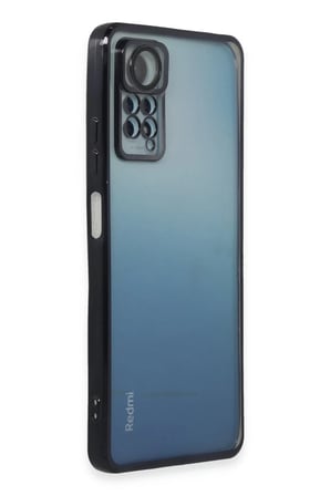 Newface Xiaomi Redmi Note 11 Pro Kılıf Razer Lensli Silikon - Siyah