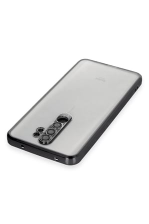 Newface Xiaomi Redmi Note 8 Pro Kılıf Razer Lensli Silikon - Siyah