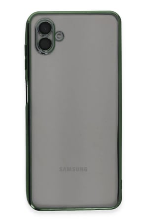 Newface Samsung Galaxy A04 Kılıf Razer Lensli Silikon - Yeşil