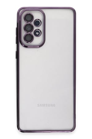 Newface Samsung Galaxy A53 5G Kılıf Razer Lensli Silikon - Mor