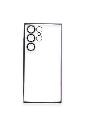Newface Samsung Galaxy S23 Ultra Kılıf Razer Lensli Silikon - Mor