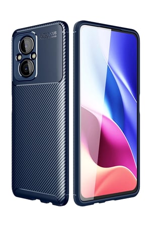 Newface Xiaomi Poco M5 Kılıf Auto Focus Karbon Kapak - Lacivert