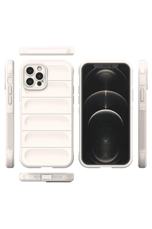 Newface Apple iPhone 12 Pro Kılıf Optimum Silikon - Krem