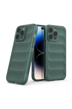 Newface Apple iPhone 14 Pro Kılıf Optimum Silikon - Koyu Yeşil
