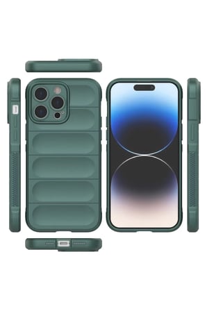 Newface Apple iPhone 14 Pro Kılıf Optimum Silikon - Koyu Yeşil