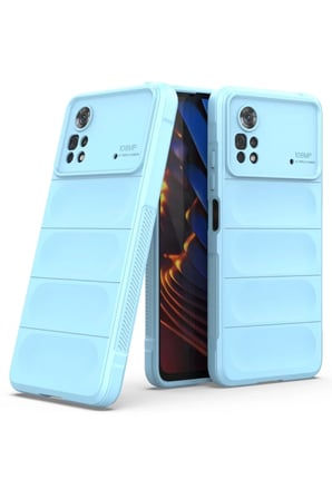 Newface Xiaomi Poco X4 Pro 5G Kılıf Optimum Silikon - Sky Blue