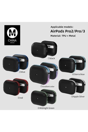 Movenchy Apple Airpods 3 (3.nesil) MO-A8 Armor Kılıf - Koyu Yeşil