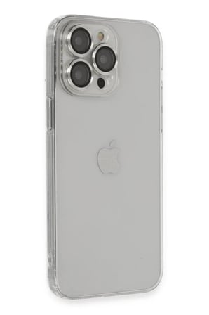 Newface Apple iPhone 13 Pro Max Kılıf Luko Lens Silikon - Gümüş
