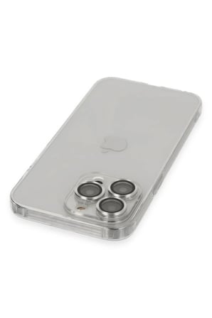 Newface Apple iPhone 13 Pro Max Kılıf Luko Lens Silikon - Gümüş