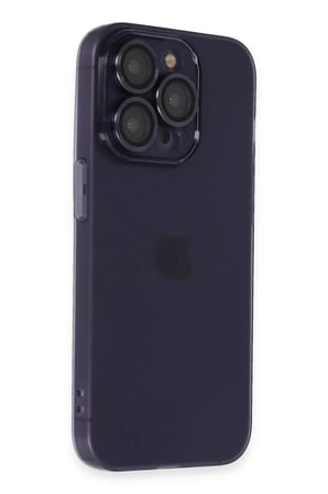 Newface Apple iPhone 14 Pro Max Kılıf Luko Lens Silikon - Derin Mor