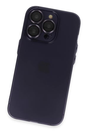 Newface Apple iPhone 14 Pro Max Kılıf Luko Lens Silikon - Derin Mor