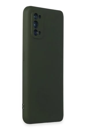 Newface Realme 7 Pro Kılıf Nano içi Kadife Silikon - Koyu Yeşil