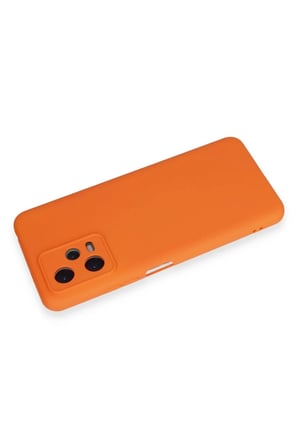 Newface Xiaomi Redmi Note 12 5G Kılıf Nano içi Kadife Silikon - Turuncu