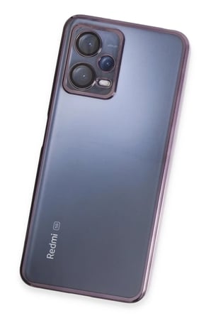 Newface Xiaomi Redmi Note 12 5G Kılıf Razer Lensli Silikon - Mor