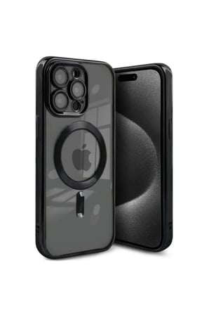 Newface Apple iPhone 15 Pro Kılıf Kross Magneticsafe Kapak - Siyah