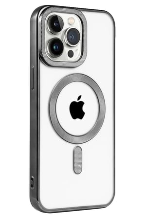 Newface Apple iPhone 15 Pro Max Kılıf Kronos Magsafe Kapak - Siyah