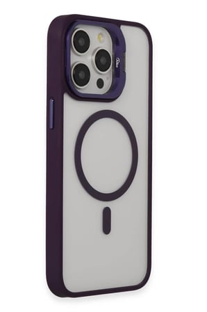 Joko Apple iPhone 14 Pro Kılıf Roblox Lens Magsafe Standlı Kapak - Derin Mor