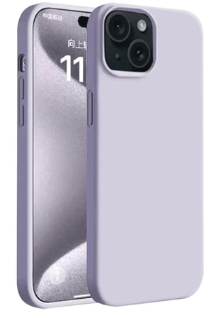 Newface Apple iPhone 15 Plus Kılıf First Silikon - Lila