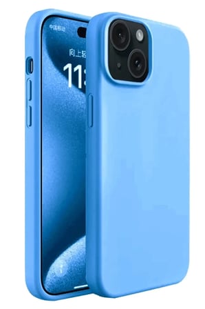 Newface Apple iPhone 15 Plus Kılıf First Silikon - Mavi
